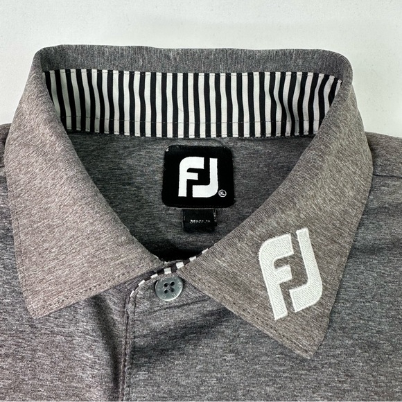 Foot Joy Polo Shirt Mens XL Gray Heather Golf Titleist Tour Logo - Picture 3 of 11